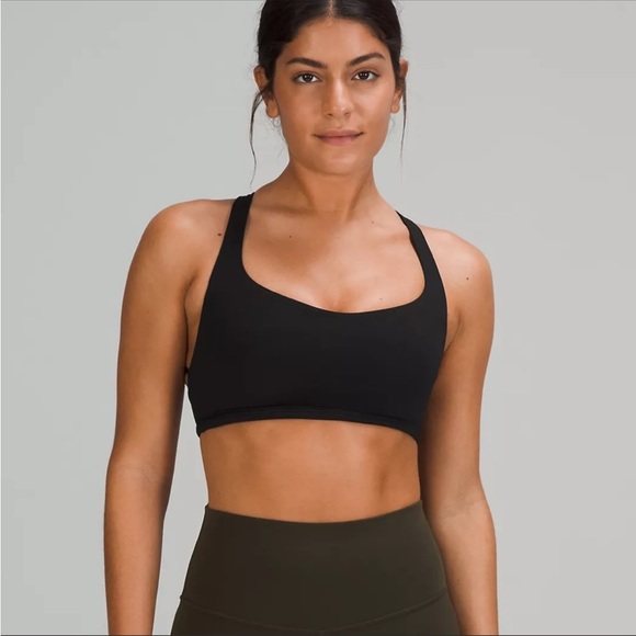 lululemon athletica Tops - Lululemon Athletica Black Mesh Sports Bra, Size 6.